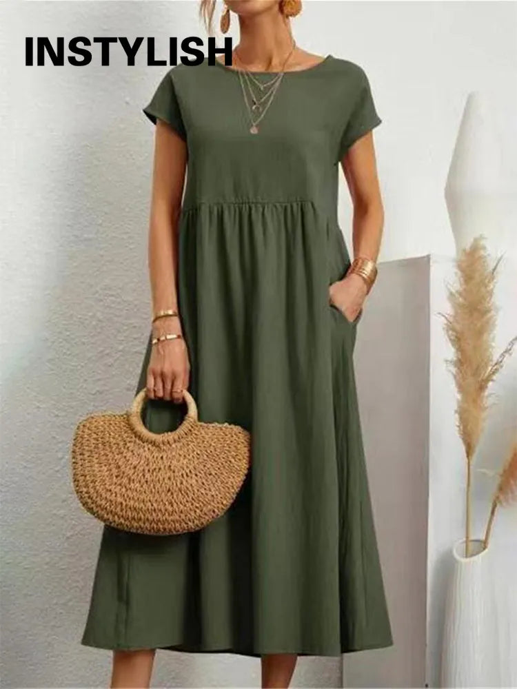 Vestido Casual Midi Coleção 2024