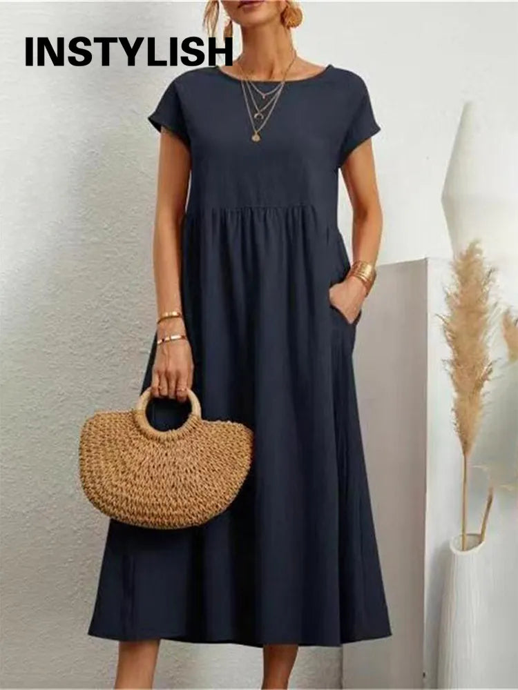 Vestido Casual Midi Coleção 2024