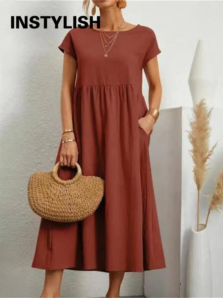 Vestido Casual Midi Coleção 2024