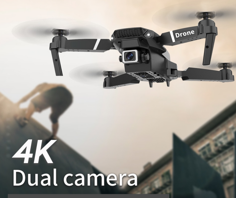 Drone E88 Pro com Câmera 1080p ou 4k (1 ou 2 câmeras)