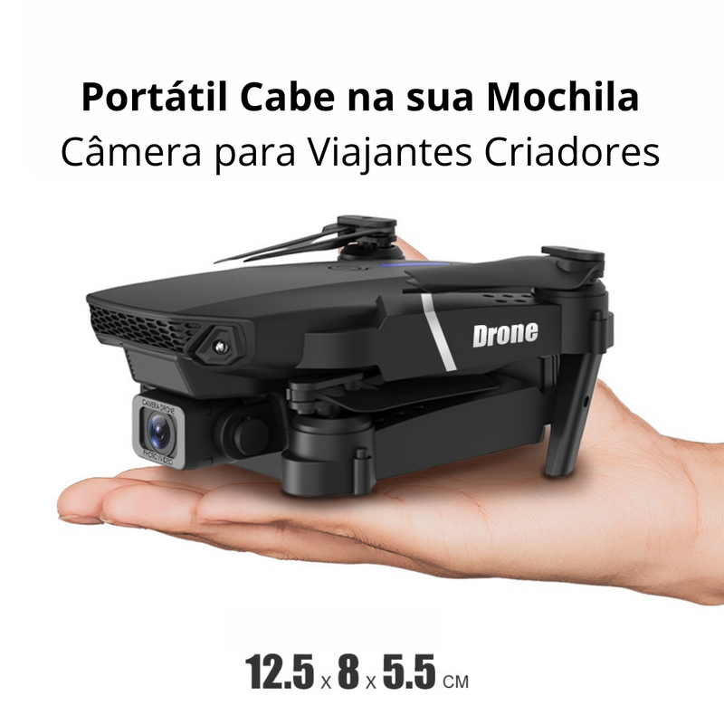 Drone E88 Pro com Câmera 1080p ou 4k (1 ou 2 câmeras)