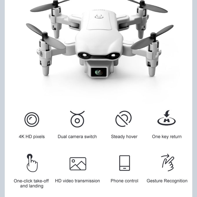 Mini Drone Quadcopter  Duas Câmeras HD 4k ou 1080p