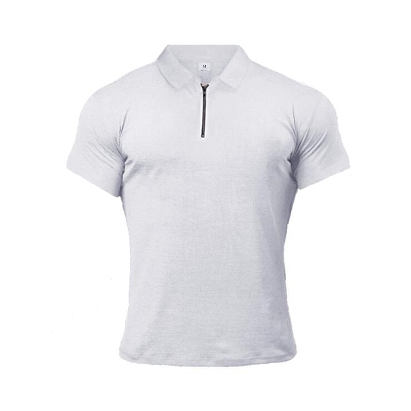 Camisa Polo MuscleGuys Com Zíper Original (Você Ganha o Relógio Minimalista de Brinde)