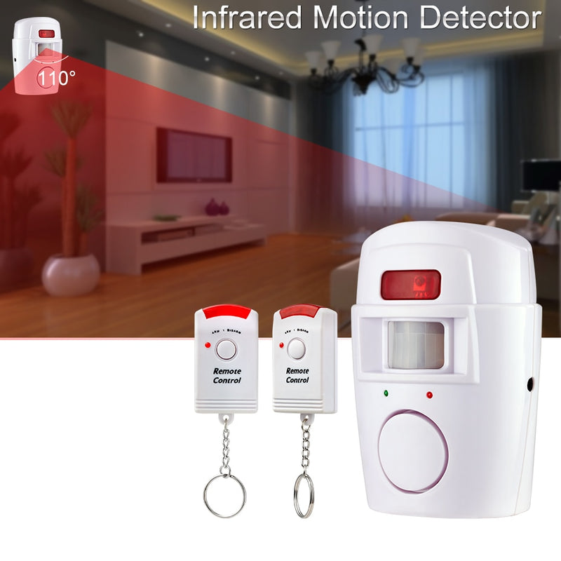 Alarme Anti-Roubo Detector de Movimento - Infravermelho com Controle e Sirene 105db