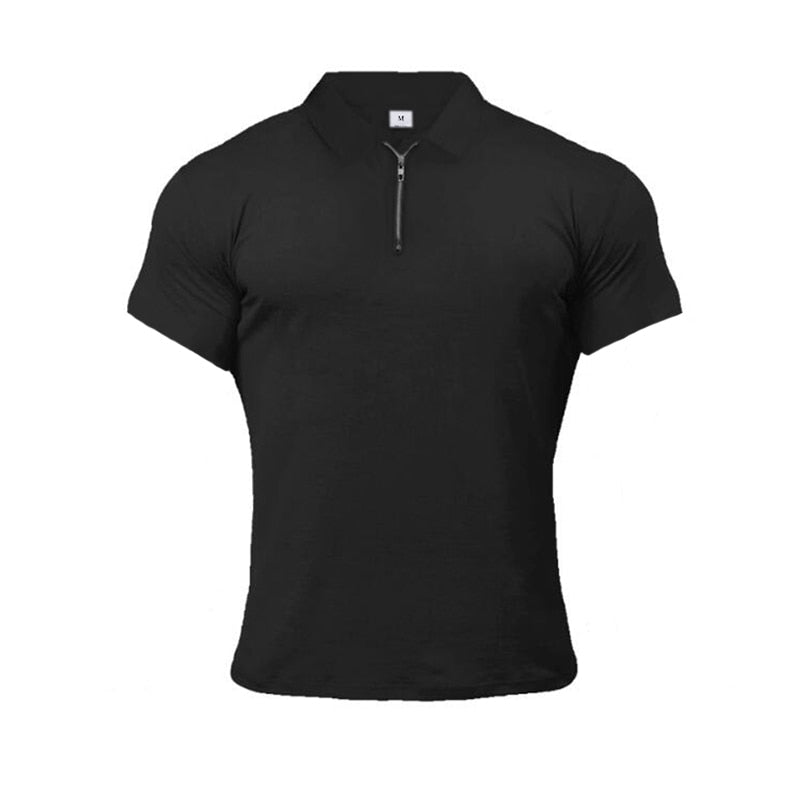 Camisa Polo MuscleGuys Com Zíper Original (Você Ganha o Relógio Minimalista de Brinde)