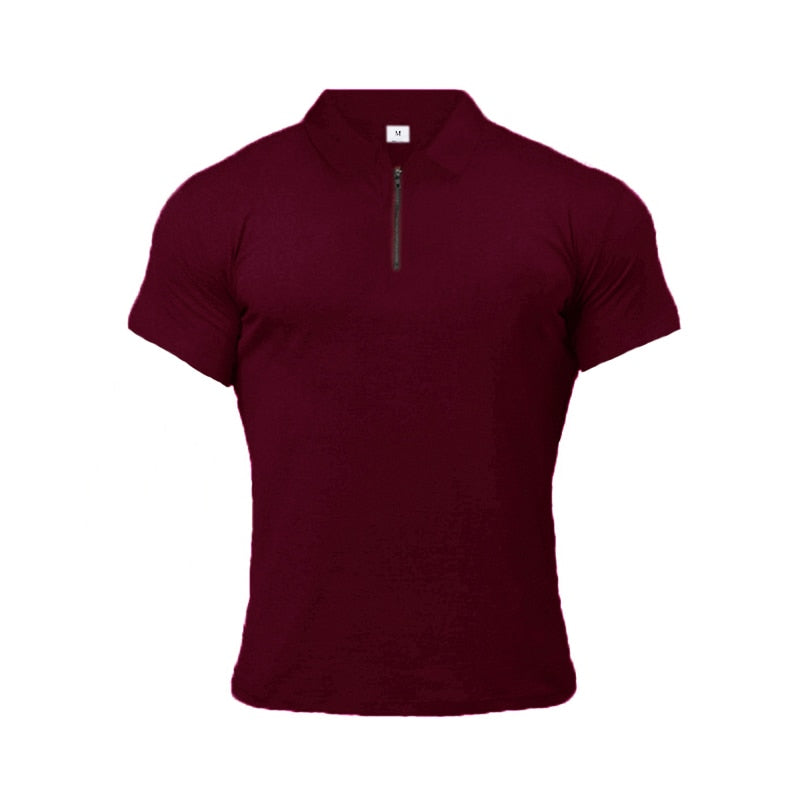 Camisa Polo MuscleGuys Com Zíper Original (Você Ganha o Relógio Minimalista de Brinde)