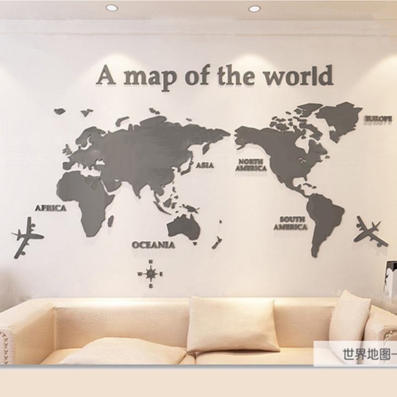 Mapa Mundi para Parede em Acrílico - Tenda de Ofertas