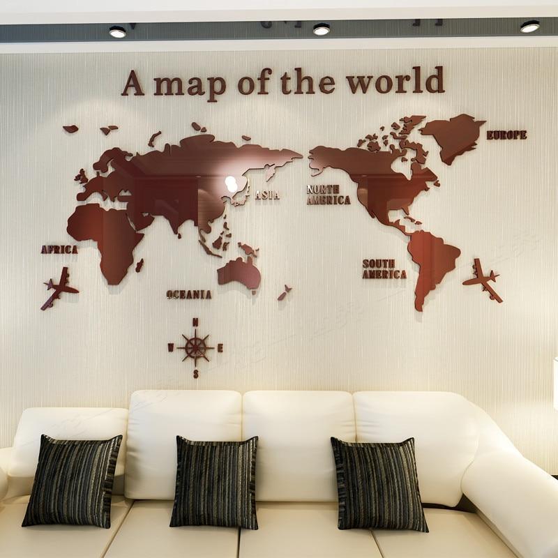 Mapa Mundi para Parede em Acrílico - Tenda de Ofertas