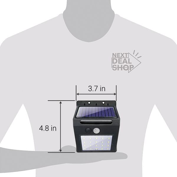 Luz de Segurança com Sensor de Movimento e Painel Solar- Sem Necessidade de Cabos e Fácil Instalação!