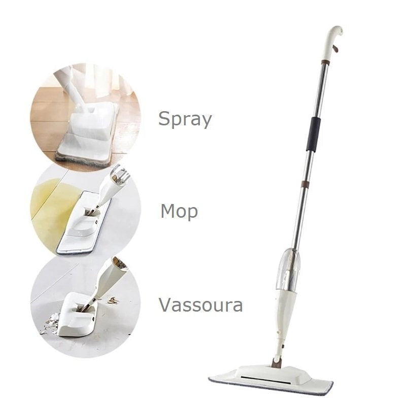 Multi Mop 3 em 1 - Spray, Vassoura Mágica e microfibra