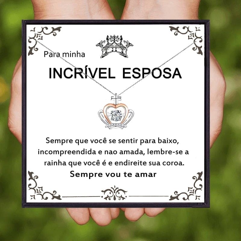 Colar Feminino Para Minha incrível Esposa