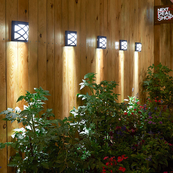 Luz LED de Parede para Jardim com Painel Solar