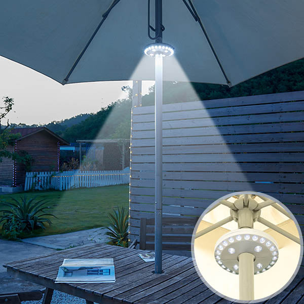 Luz de Guarda-Sol de LED Super Brilhante para o Quintal - Essencial Para Atividades Externas!