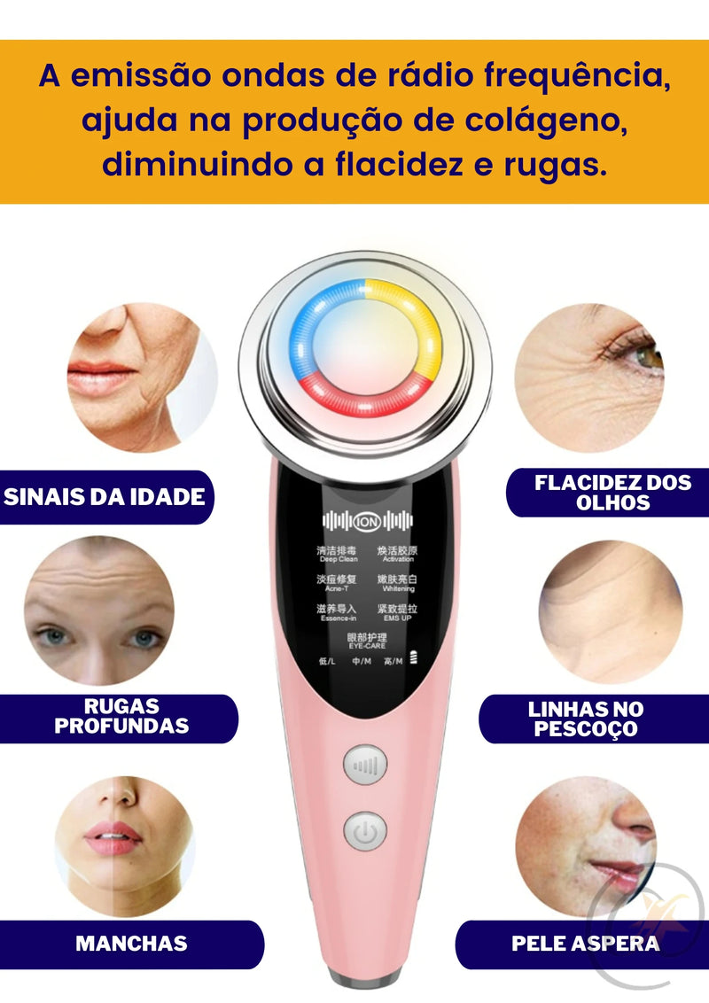 Aparelho Radiofrequencia Rejuvenescimento Facial Led 7 Em 1