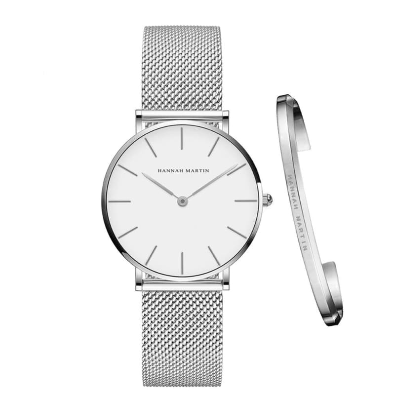 Relógio Feminino Aço Inoxidável + Pulseira Grátis Modelo 03