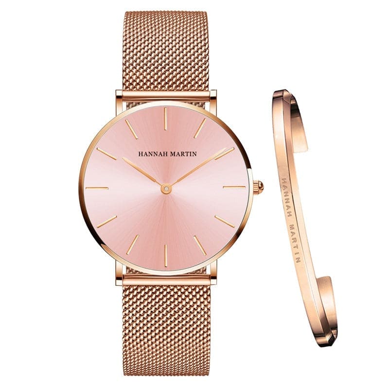 Relógio Feminino Aço Inoxidável + Pulseira Grátis Modelo 07